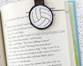 Volleyball Foldover Magnetic Bookmark - Instant Download Embroidery Design