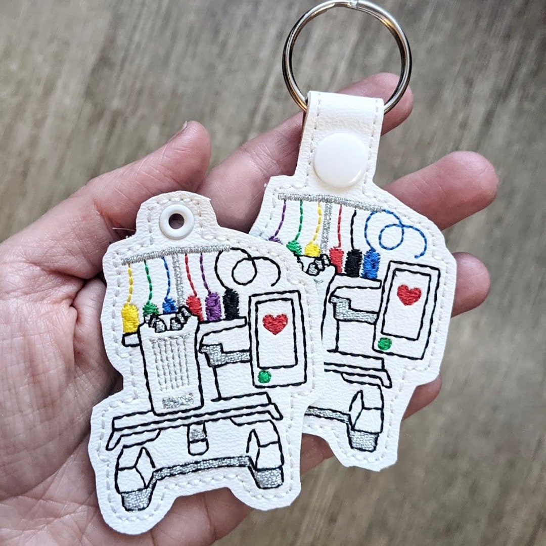 Brother 6 Needle Embroidery Machine Snap Tab & Eyelet Key Fob Etsy