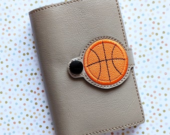 Basketbal Mini Compositie Boek Snap Cover - Instant Download Borduurwerk Design