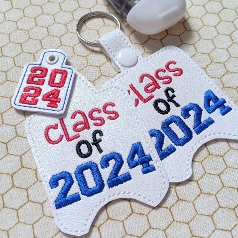 Class Of 2024 Hand Sanitizer Holder Key Fob Snap Tab 2 Etsy