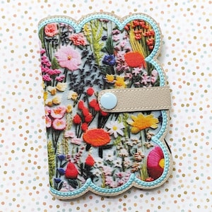 Scalloped Mini Composition Book Snap Cover – 6×10+ ONLY - Instant Download Embroidery Design