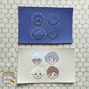 Mini Golden Girls Embroidery Design - Instant Download Embroidery Design