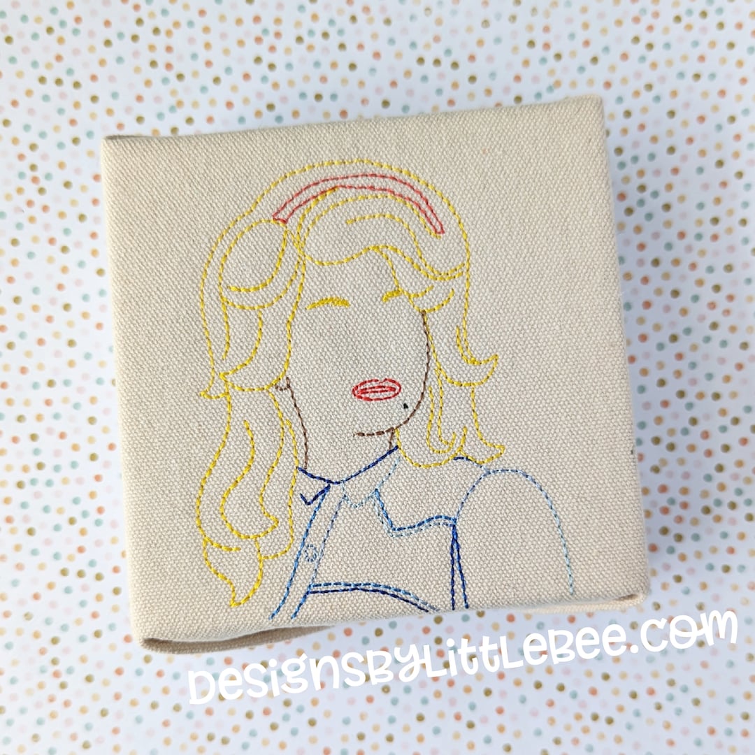 Dolly Sketch / Linework Embroidery Design - 4 SIZES - Instant Download ...