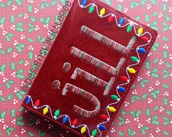 Christmas Lights Notebook Covers - 2 maten - Instant Download Borduurwerk Design