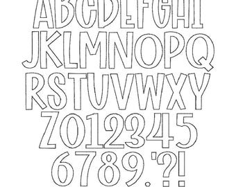 Annabelle Applique / Raggy / Bean Stitch Font