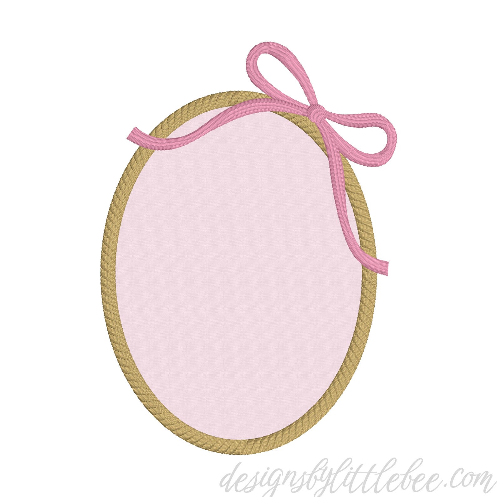 Rope and Bow Applique Frame - Machine Embroidery Design - Rodeo Western ...