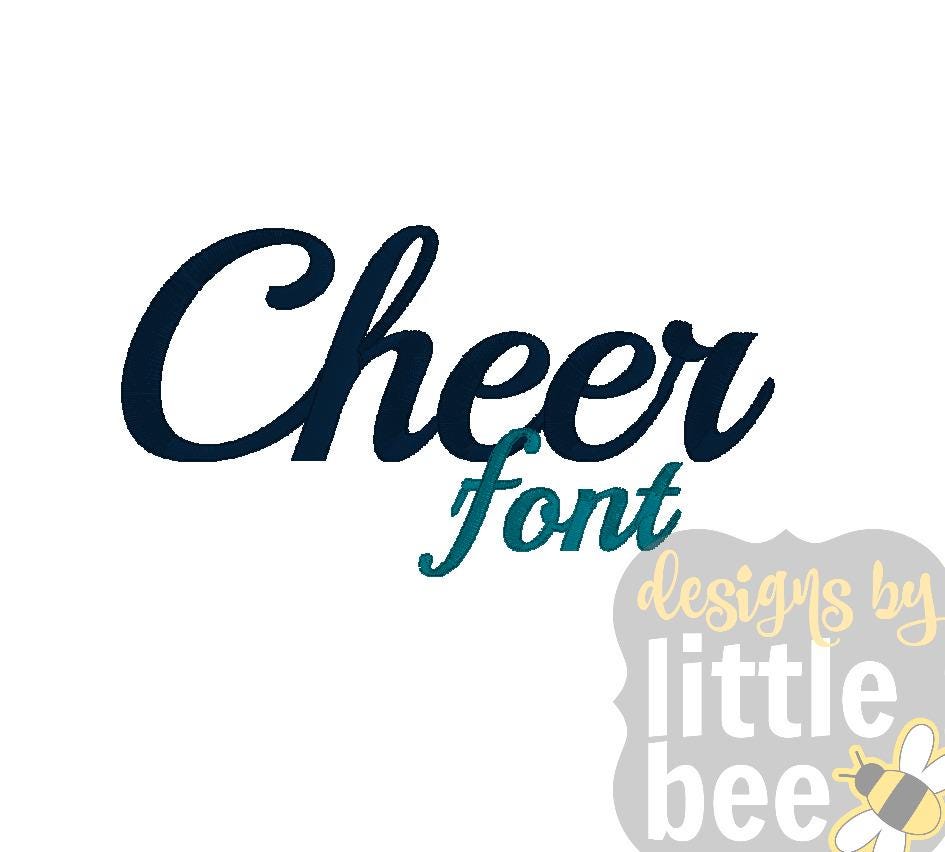 Cheer Script Embroidery Font – 1″ 2″ - Etsy