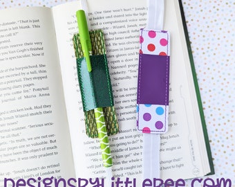 Pen Planner Band, Bookmark, Book Band – 4×4 Friendly! - Instant Download Embroidery Design