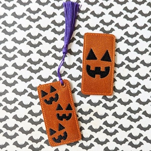 Jack-o-latern Lesezeichen / Taschenanhänger - Sofort Download Stickdatei