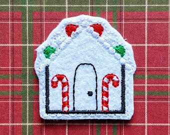 Gingerbread House Feltie - Instant Download Embroidery Design