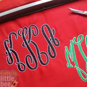 Master Monogram with Outline - Master Circle - Machine Embroidery Font 4, 5, 7 inch