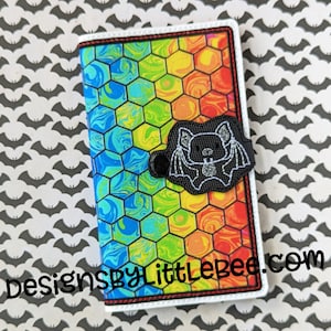 Bat Pocket Calendar Cover - Instant Download Embroidery Design