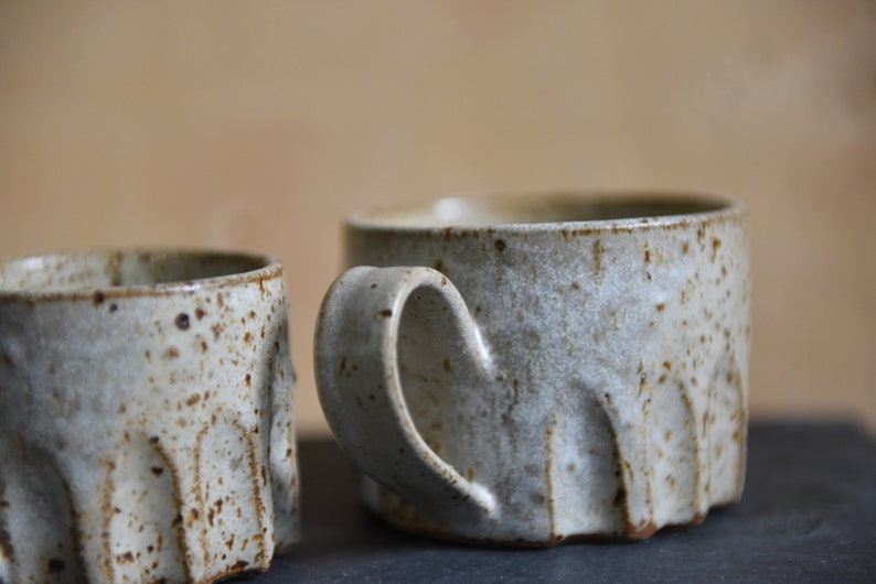 Handmade ceramic mug, pottery cup, Pinterest, eco, rustic, modern, birthday, wedding, anniversary gift, home, Scandinavian, kitchenware image 1