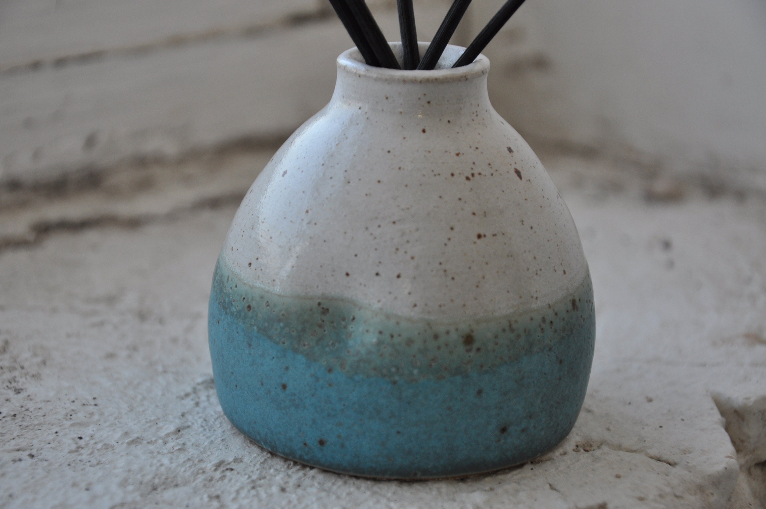 Handmade ceramic reed diffuser pottery Reed diffuser eco Etsy