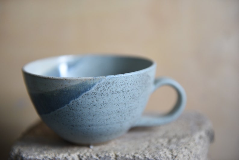 Handmade ceramic mug, pottery cup, tea, coffee, eco, rustic, modern, birthday present, art, Scandinavian, Christmas gift, home, kitchenware image 1