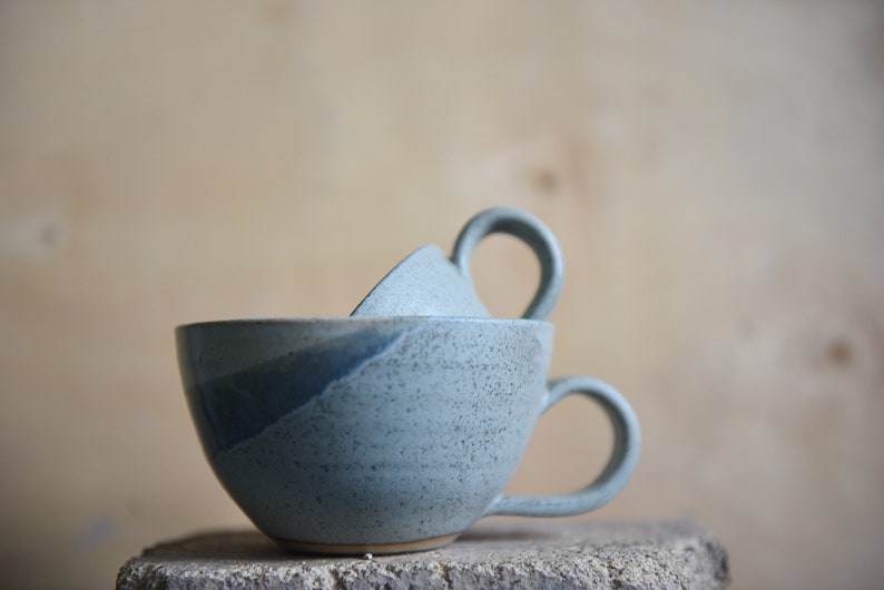 Handmade ceramic mug, pottery cup, tea, coffee, eco, rustic, modern, birthday present, art, Scandinavian, Christmas gift, home, kitchenware image 4