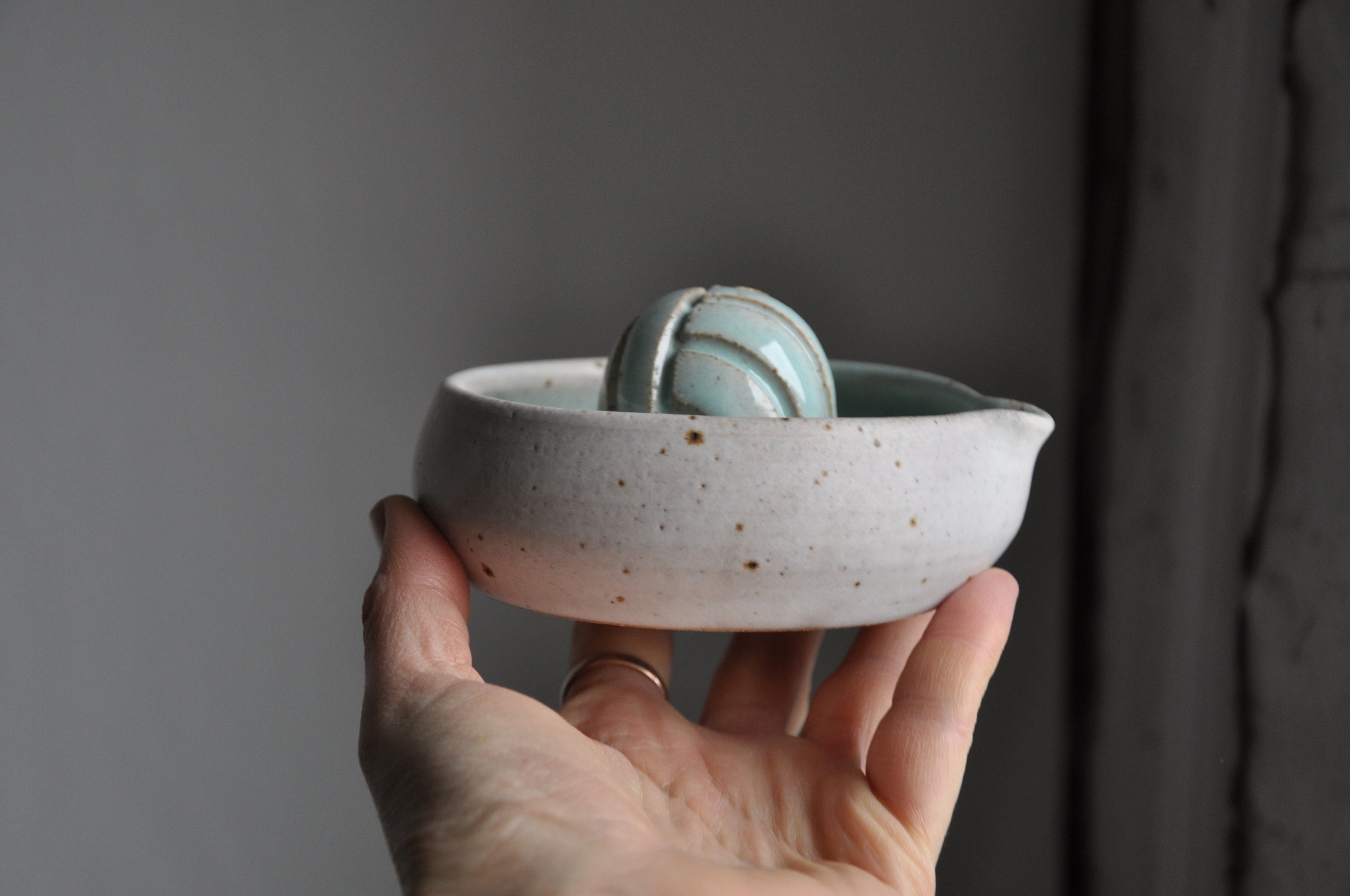 Handmade ceramic lemon juicer pottery juicer eco rustic Etsy