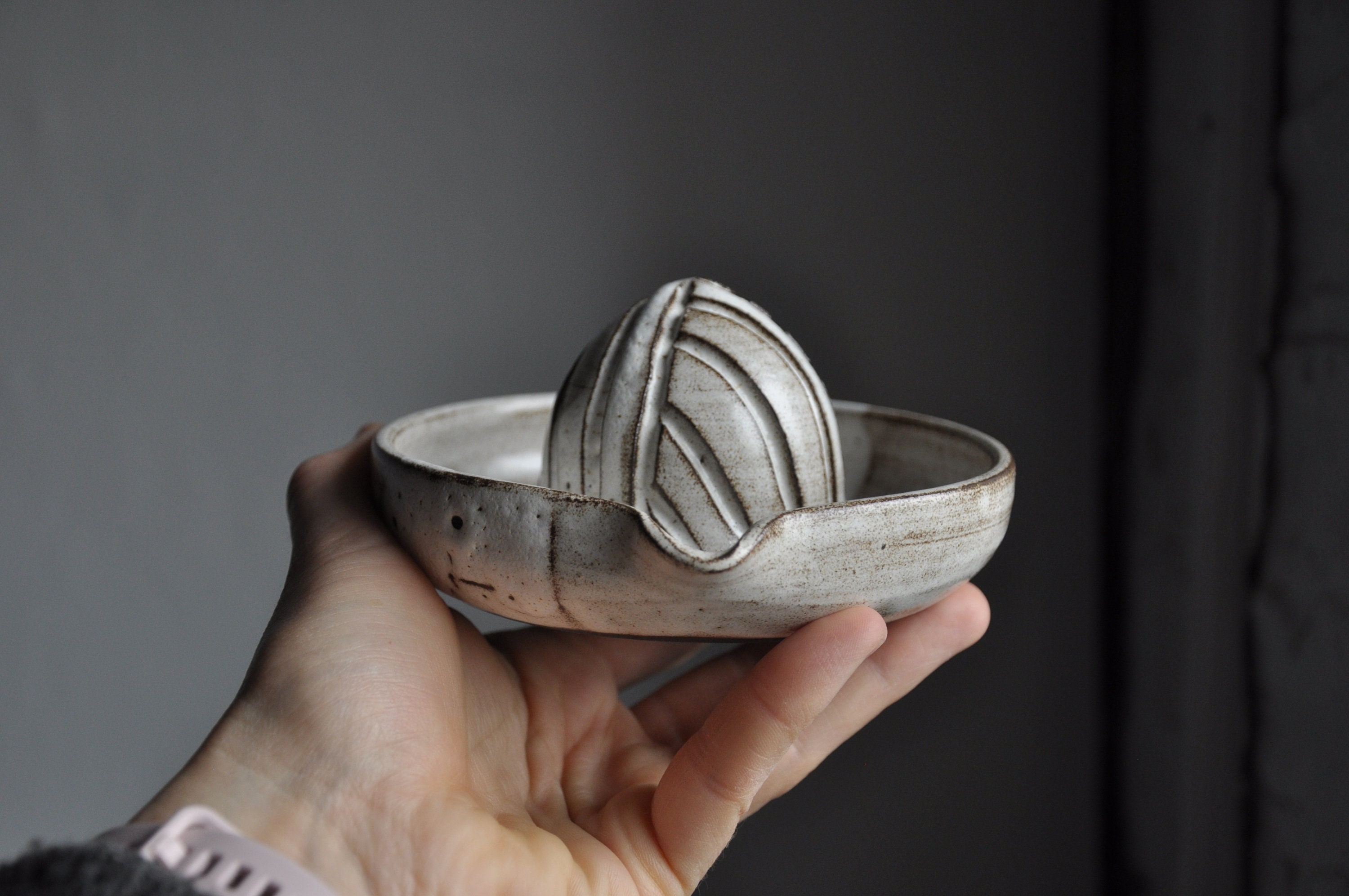 Handmade ceramic lemon juicer pottery juicer eco rustic Etsy