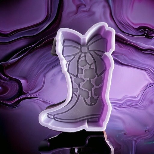 Cowboy Boots with Bow Silicone Mold
