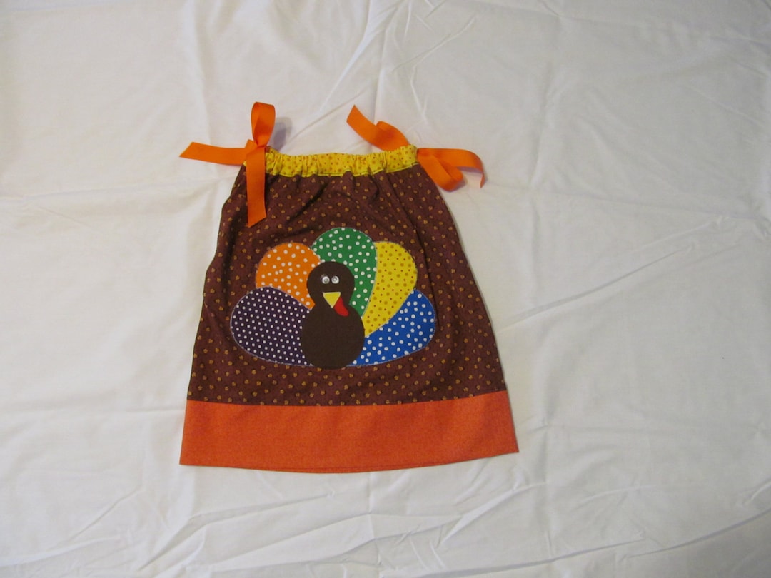 Turkey Pillowcase Dress / Made to Order / Thanksgiving Dress/ Etsy