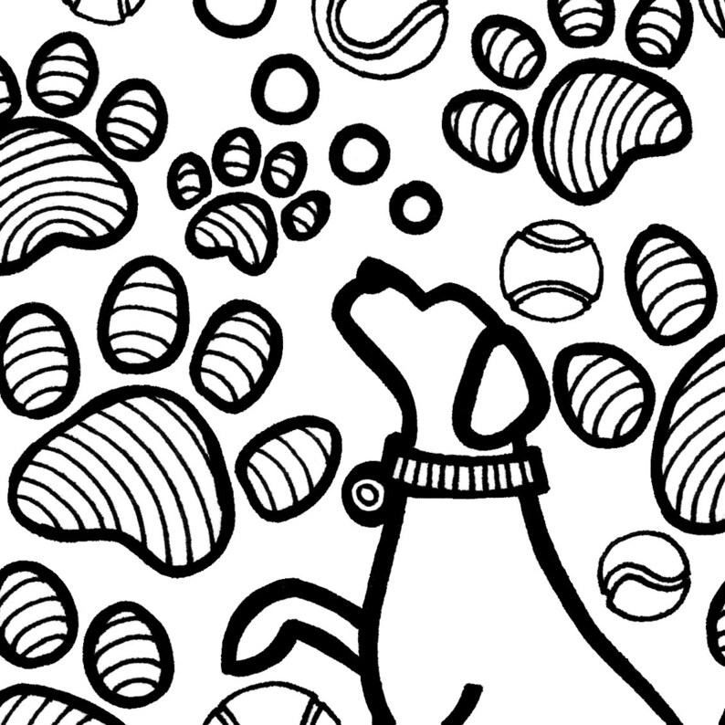 Woof Sketch Coloring Page