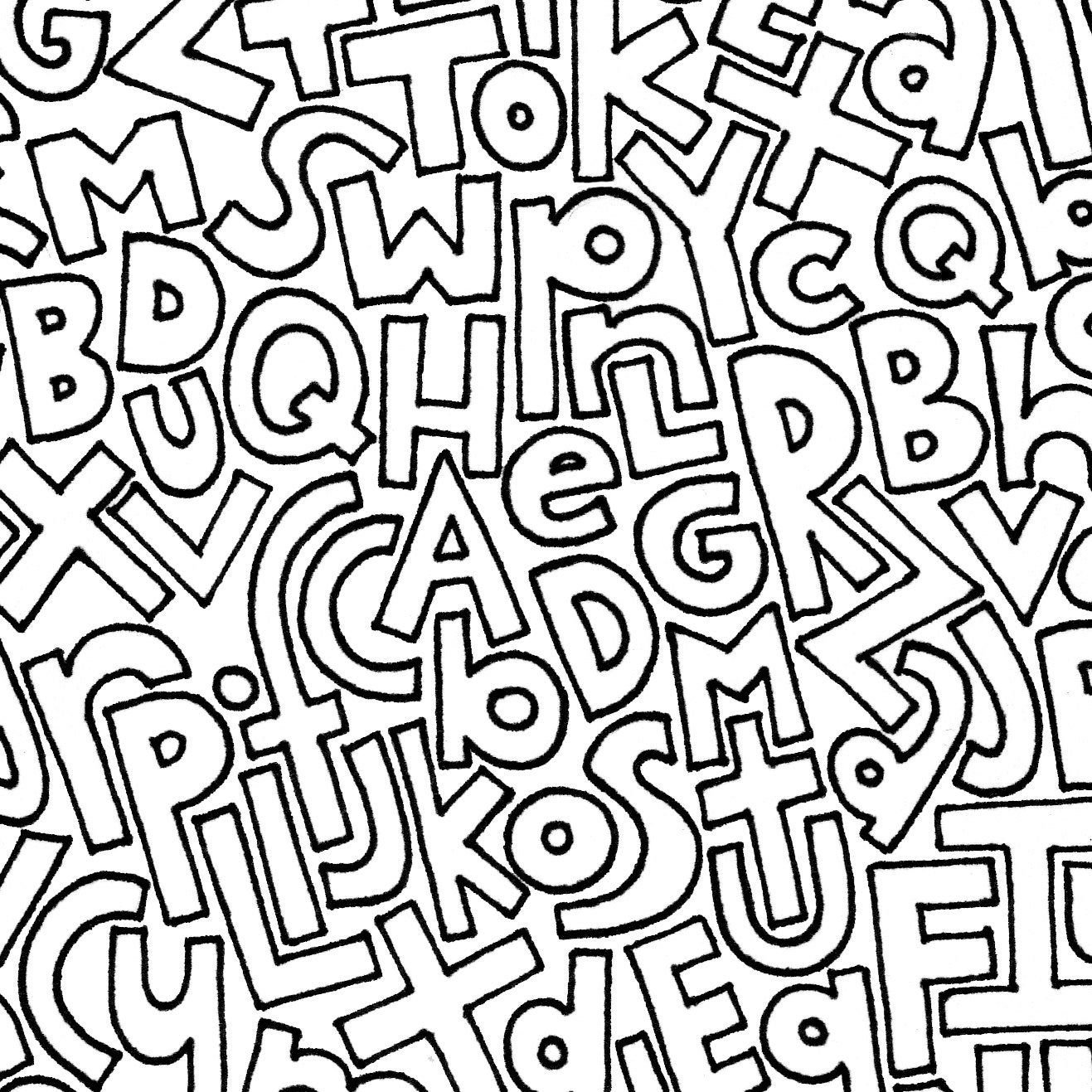 ALPHABET COLORING PAGE - Etsy