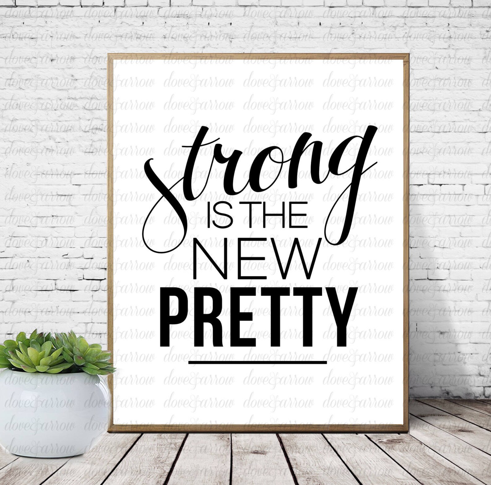 Strong Is The New Pretty Instant Digital Print Printable Art Etsy