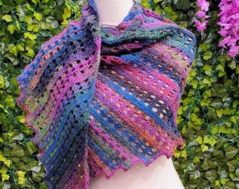 Hand Crochet Dragons Wing Scarf Wrap Shawl