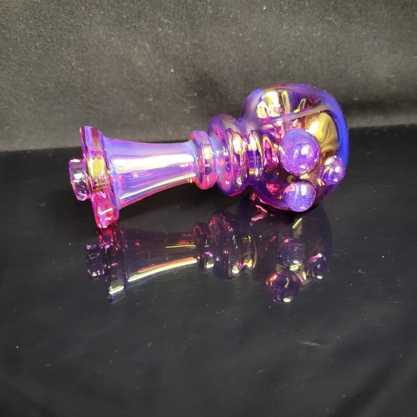 Lavender Fumed Glass Spoon Pipe