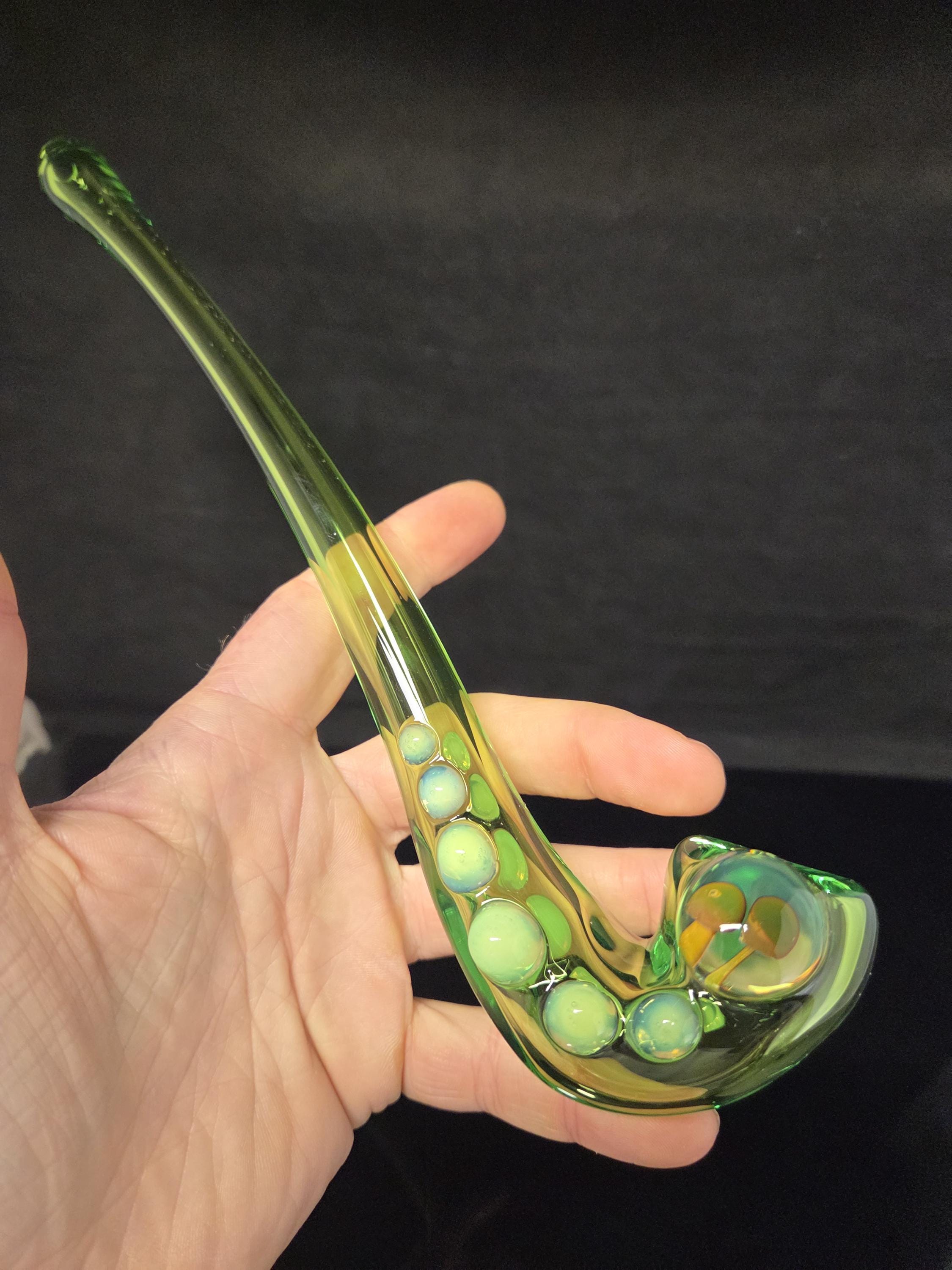 Lime Juice Glass Gandalf Pipe With Mushroom Marble #9 - Etsy