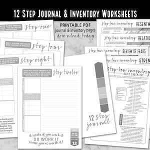 Step 10 Inventory Worksheet AA NA Addiction Sobriety | Etsy