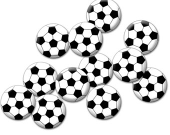 25-Pack Soccer Buttons - 1.5" Pin -- sports teams coach kids -- Valentine's Day or Birthday Party Favor - Candy Alternative