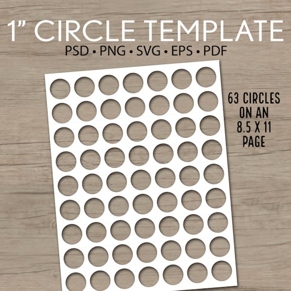 1 Inch Circle Etsy