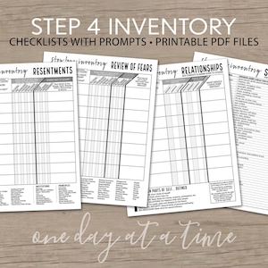 12 Step Journal Plus Step 4 Worksheets & Step 10 Inventory - AA NA Al ...