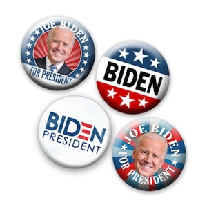 4-pack  1.5&quot; Joe Biden 2024 Buttons - Campaign Designs - President Primary Democrat Photo -  Kamala Harris pin button - Biden Harris 2024