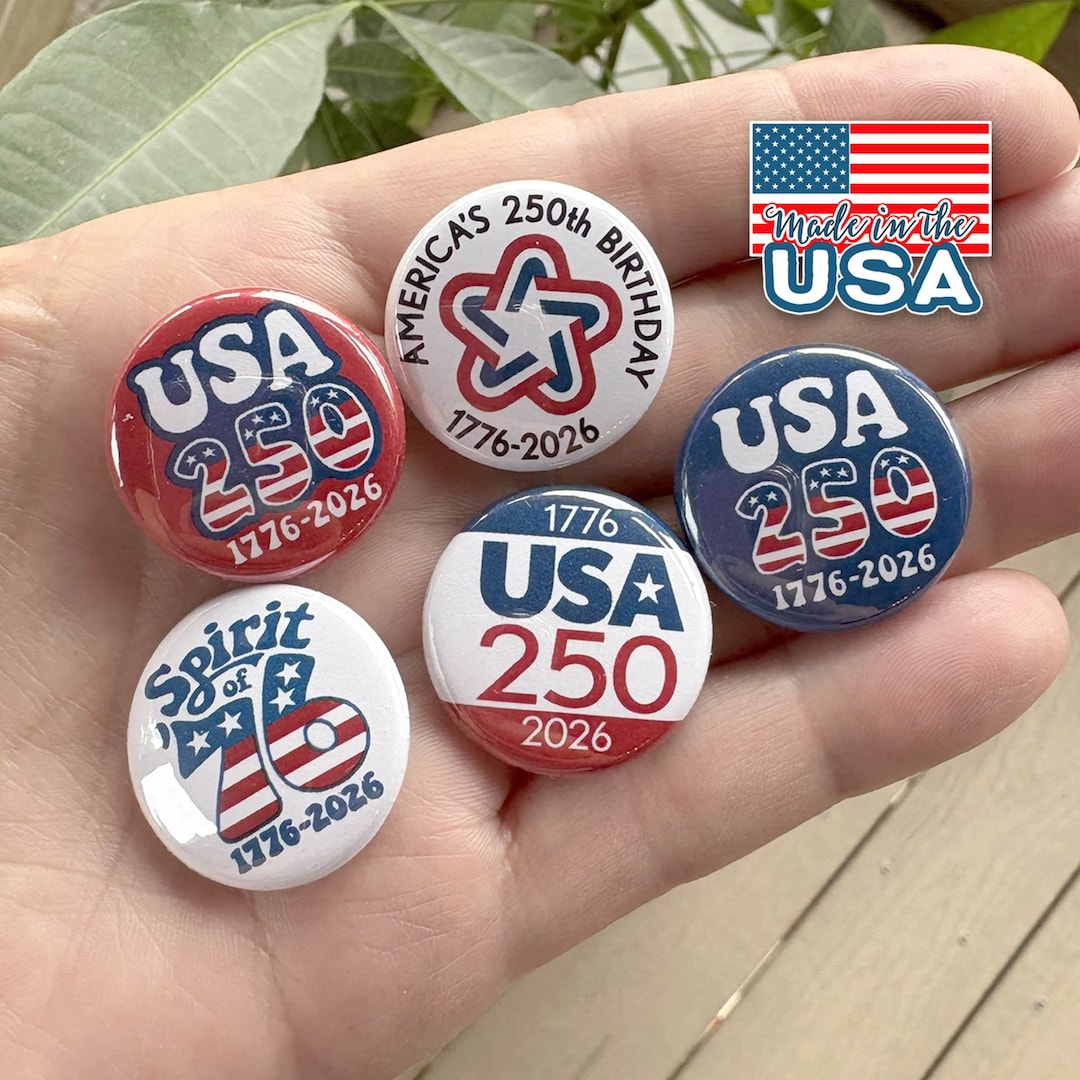 5-pack MINI Buttons: Red White Blue USA 250 - Celebrate the ...