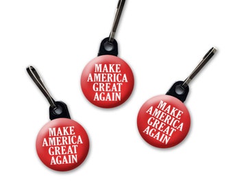 Trump MAGA Badge Flair - 3-PACK mini - Button Lanyard Charm - 1" Lapel Button/Pin Size for Plastic ID Buddy Republican Convention Merch 2024