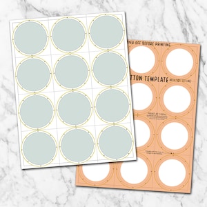 Instant Download - 2.25" Button Photoshop Template (2.625 Cut Line) 2 1 ...