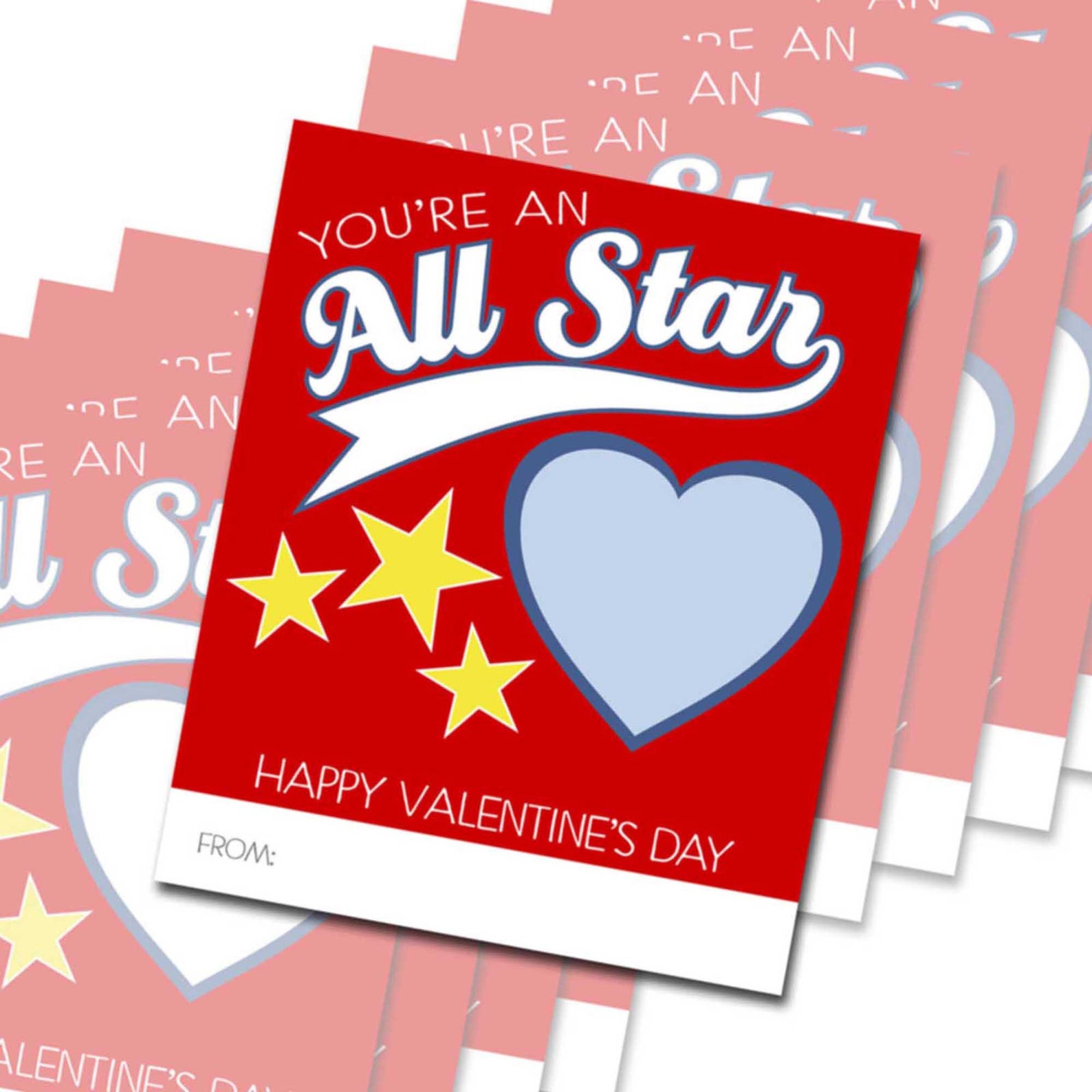 Sports Valentines Day Cards Classroom Party With Kids for Etsy