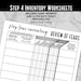 Step 4 Inventory Worksheets - Instant Download Pdf - Etsy