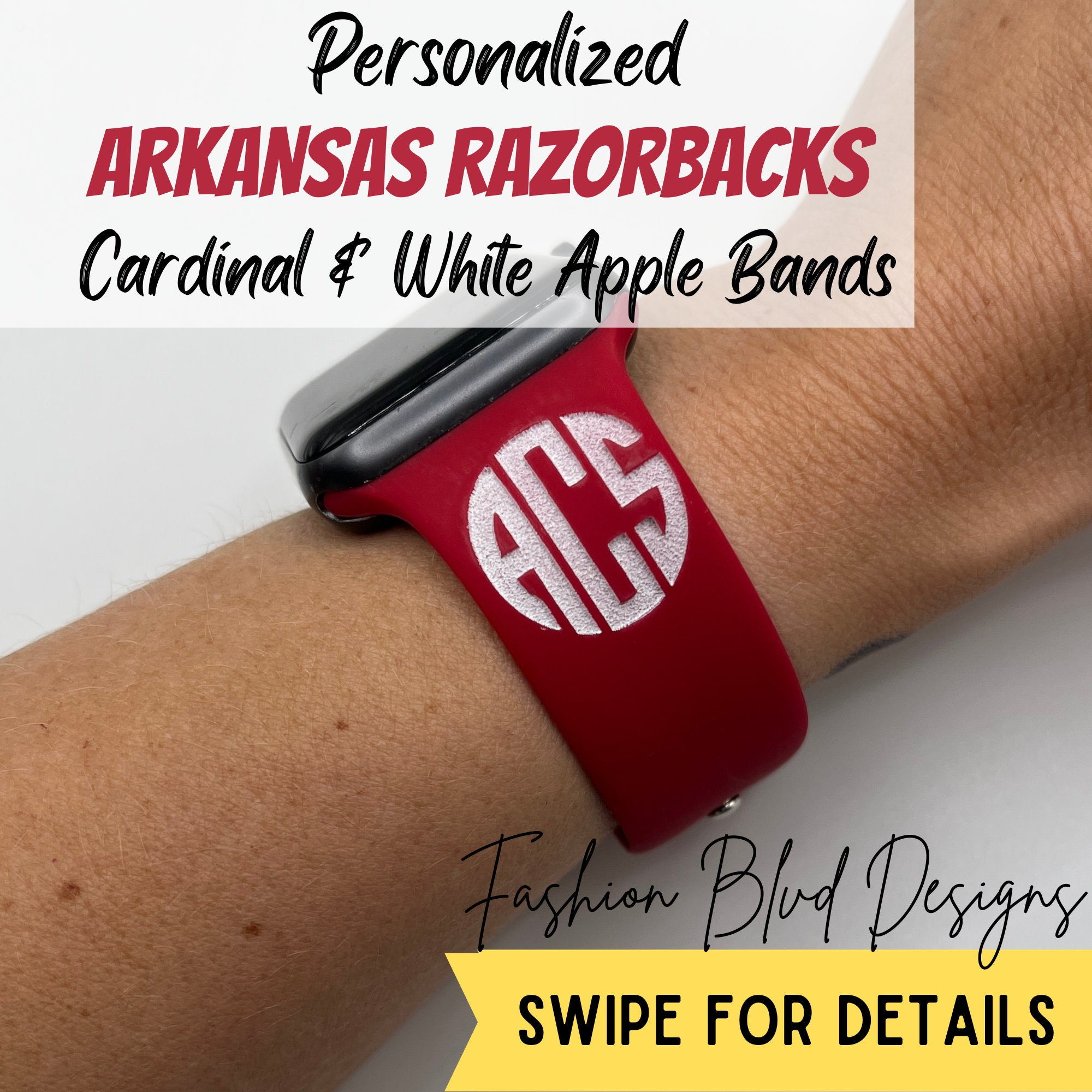 Lids Louisville Cardinals Personalized Silicone Apple Watch Band