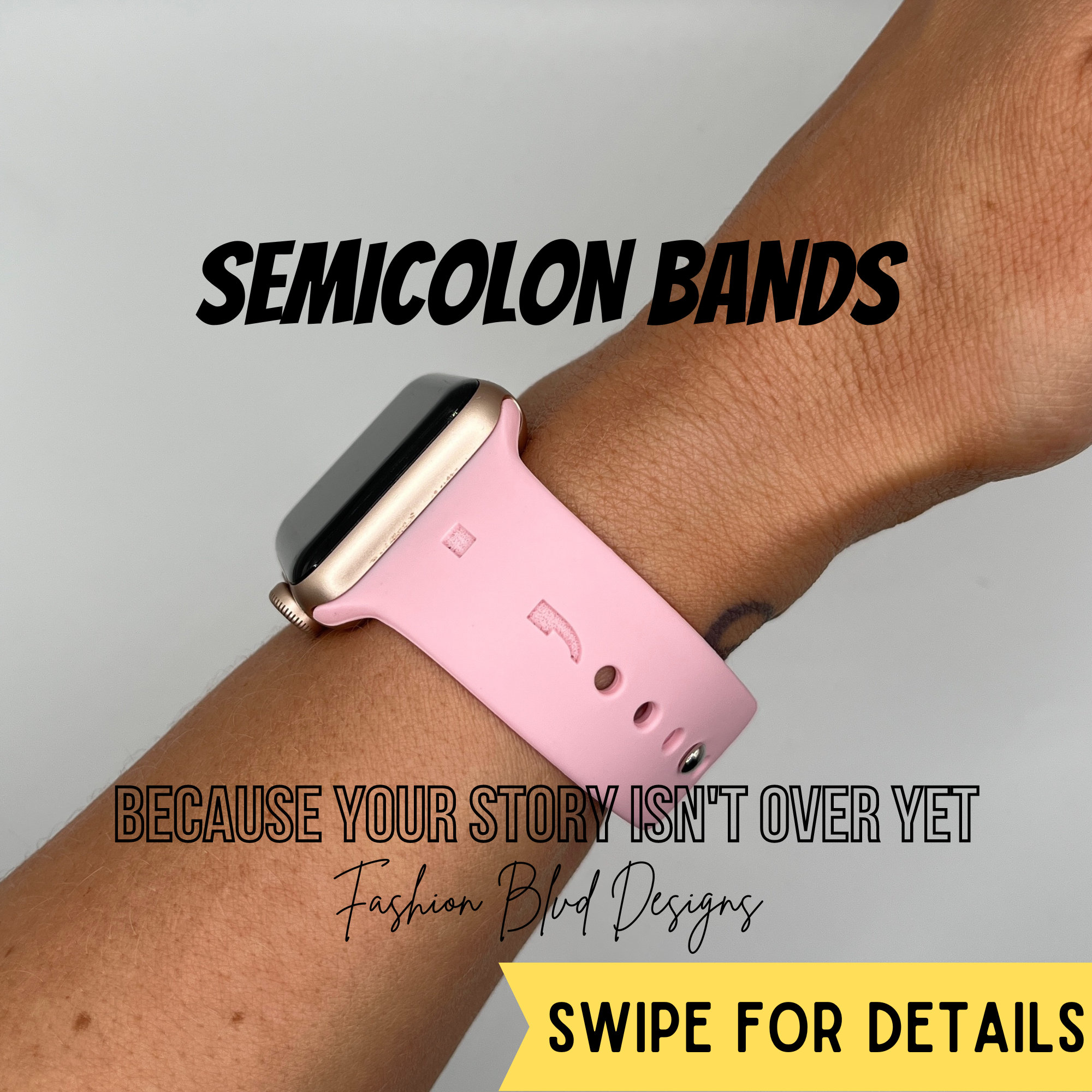 Semicolon hotsell silicone bracelet