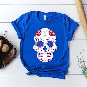Texas sugar skull shirt | Texas baseball shirt | Texas Baseball tank top | Texas Baseball sweatshirt | Customize | Size XS-4X