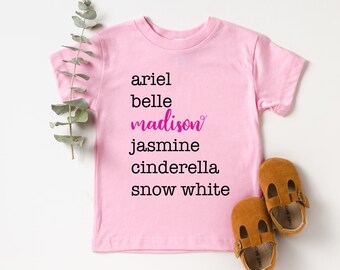 Prinzessin Kleinkind Shirt, Prinzessin onesie®, Kundenspezifisches Mädchen onesie®, Cinderella Shirt, Erster Geburtstag Shirt, Name onesie®, Größe Neugeborene-Jugendliche