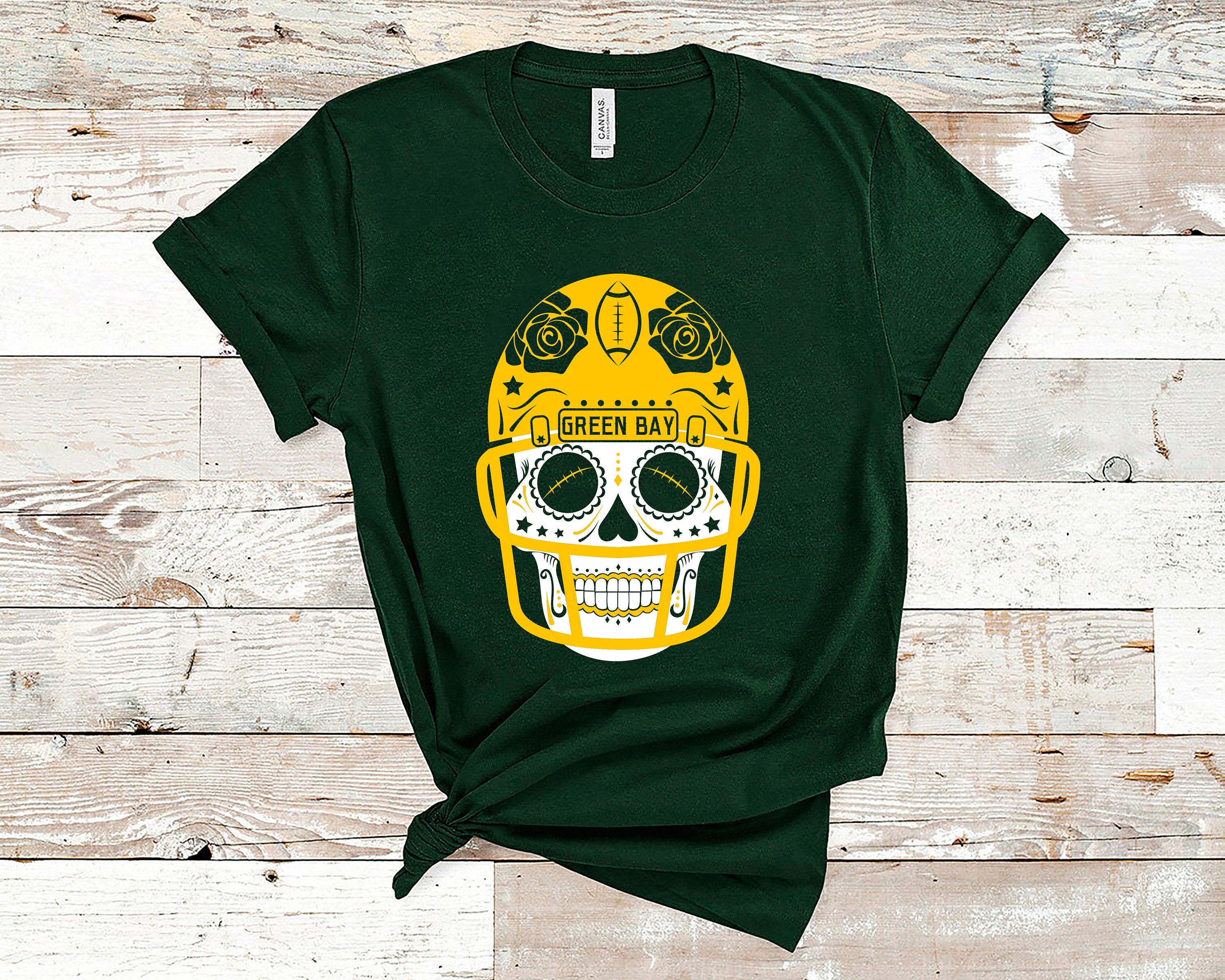 Green Skull Shirt Etsy