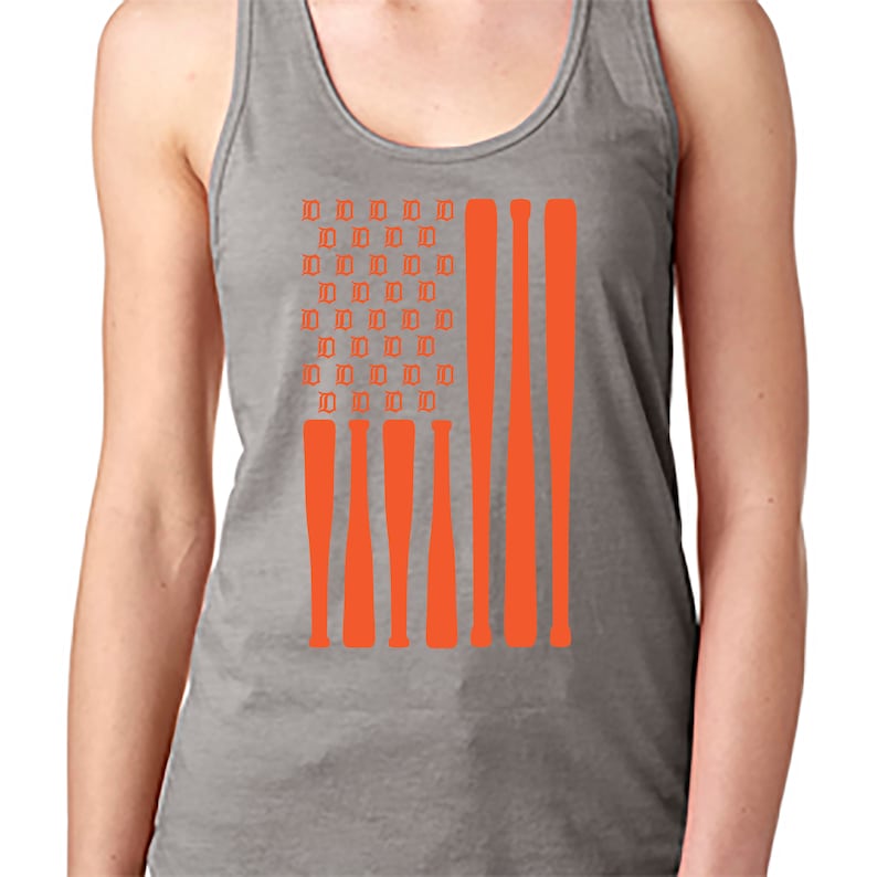 Baseball Flag Tank Top Detroit Tank Top Michigan Tank Top Etsy