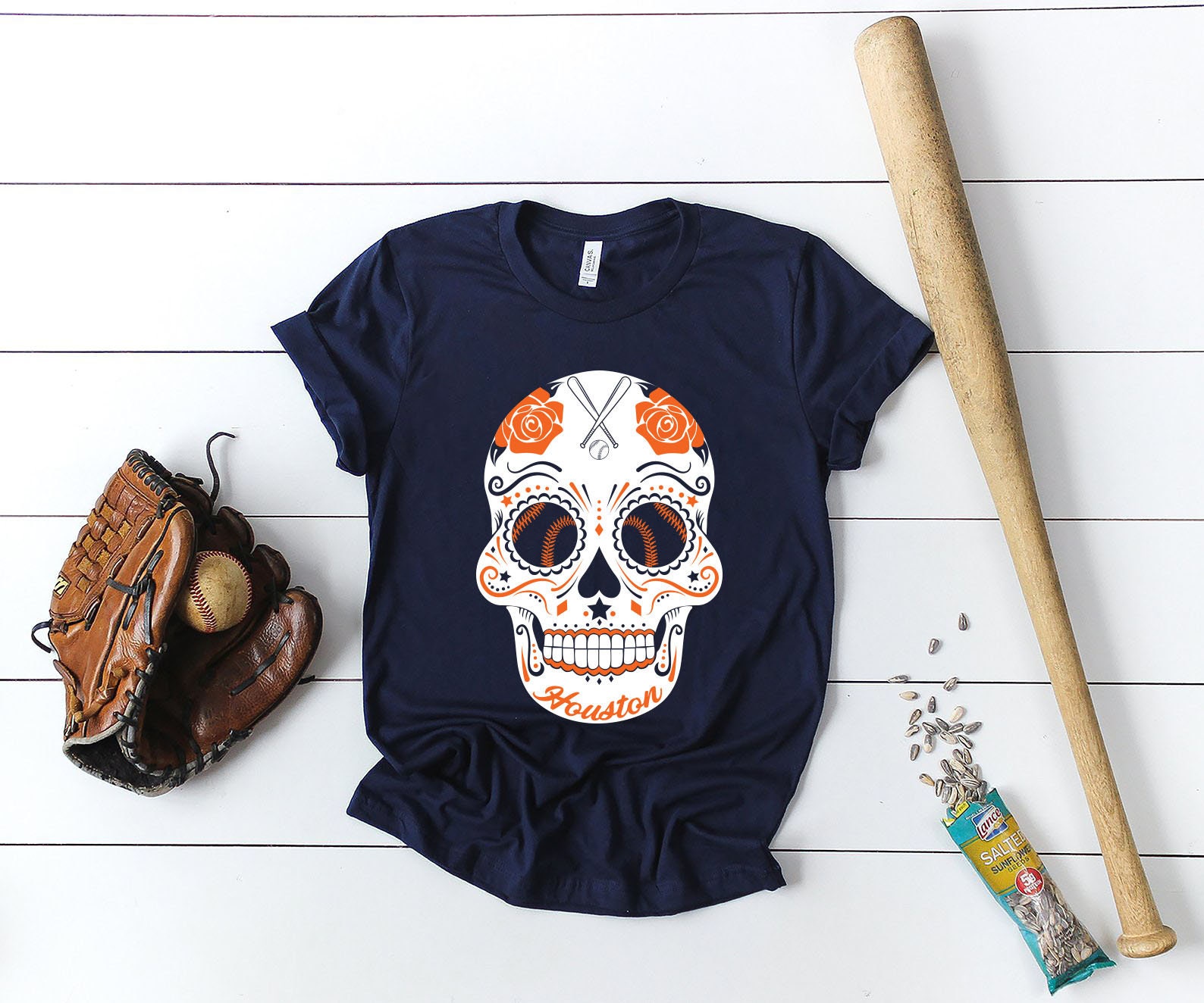 Houston Sugar Skull Shirt Houston Baseball Shirt Houston 