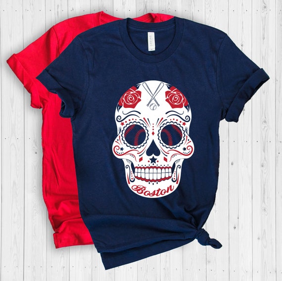 Camisa de calavera de azúcar de Boston / Camisa de béisbol de -  México
