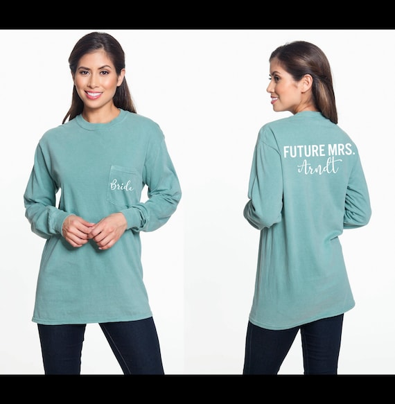Bride long 2025 sleeve shirt