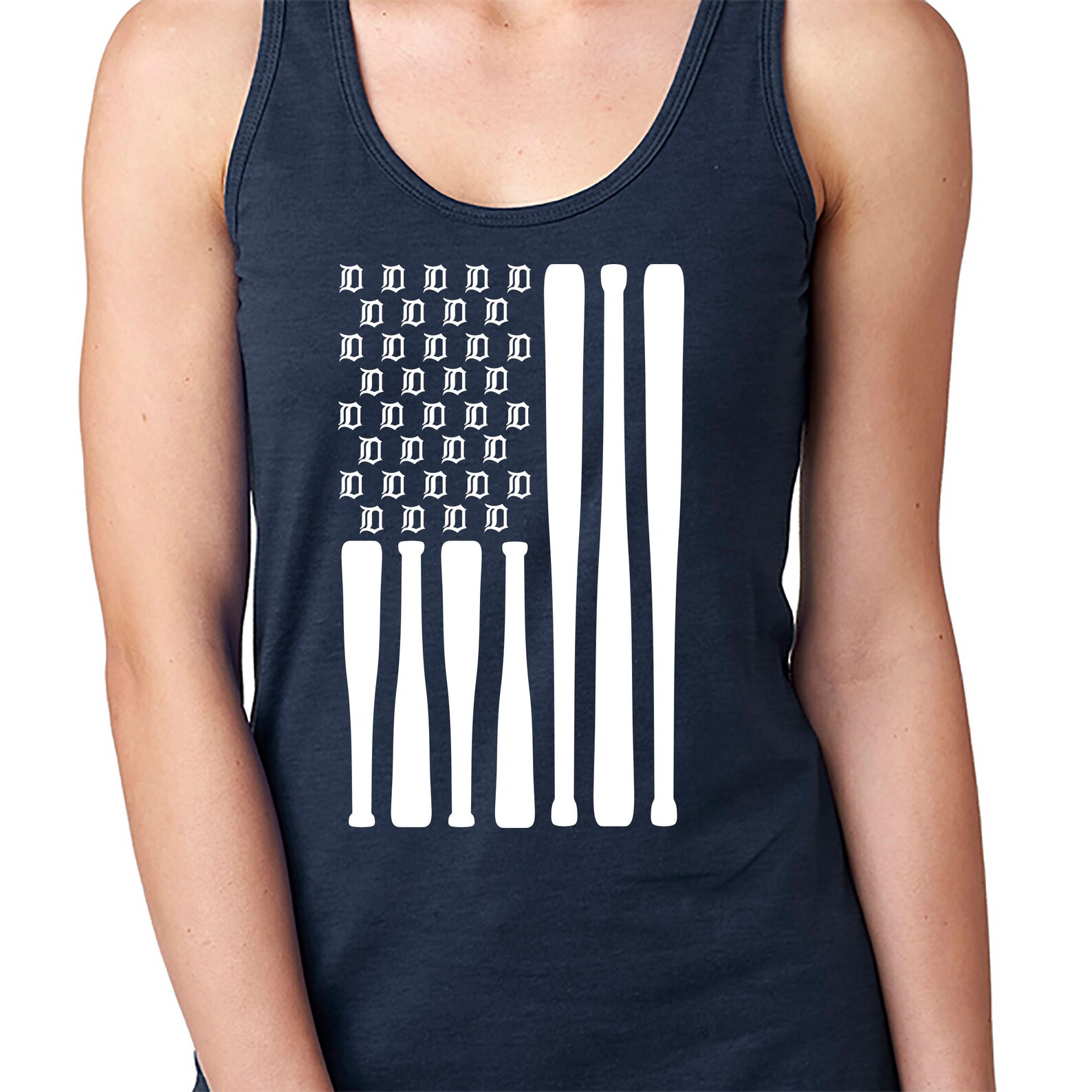 Baseball Flag Tank Top Detroit Tank Top Michigan Tank Top Etsy